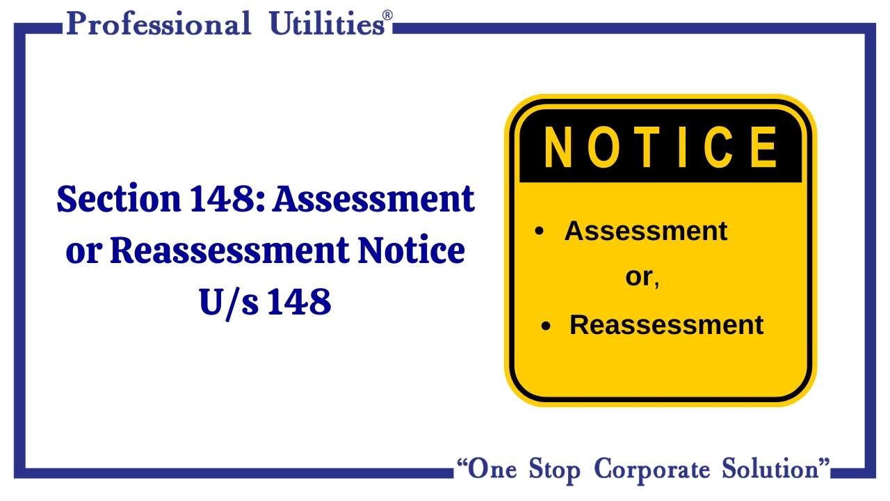 Section 148 Assessment Or Reassessment Notice U S 148 Professional