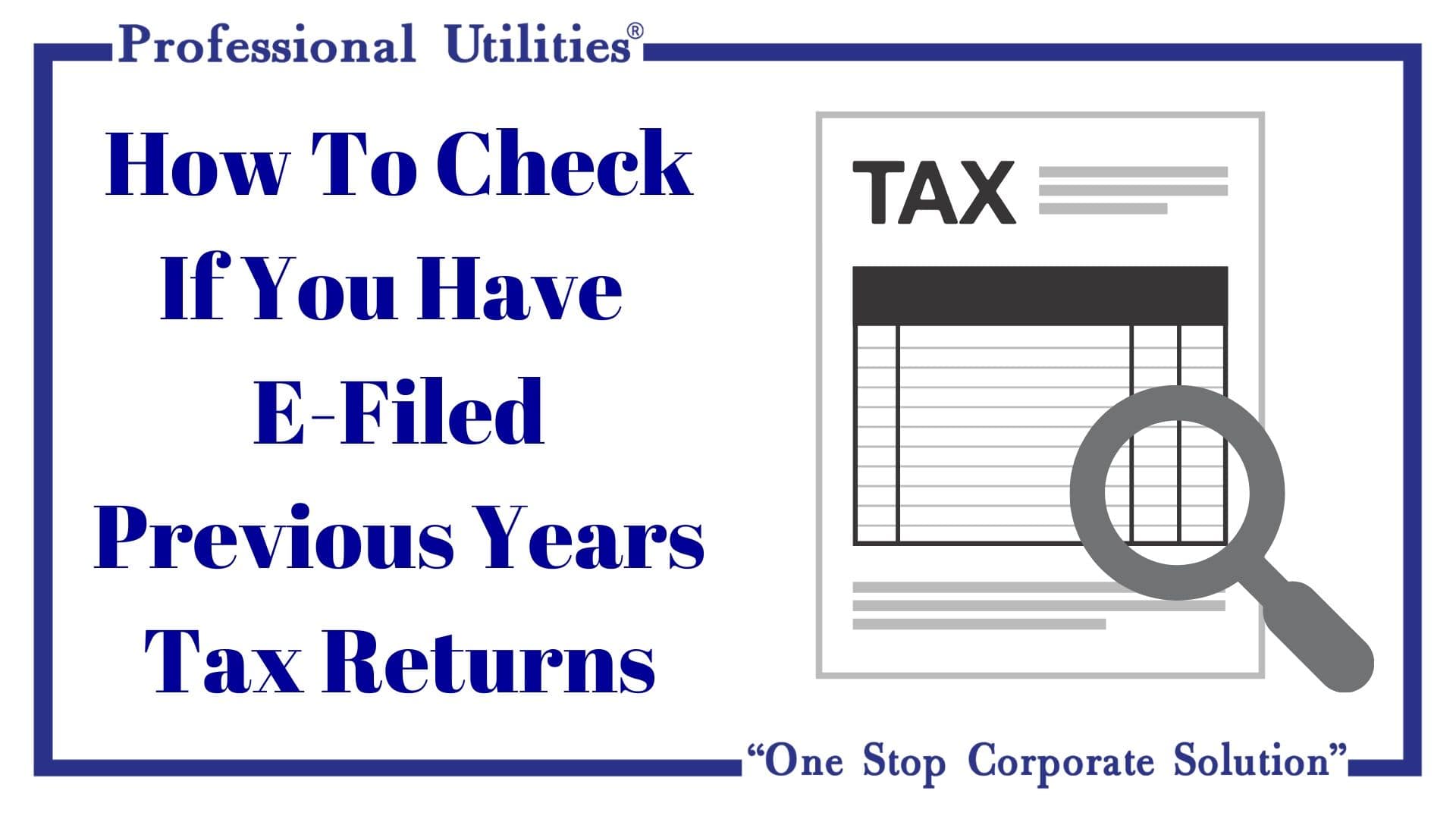 How To File Previous Year Taxes