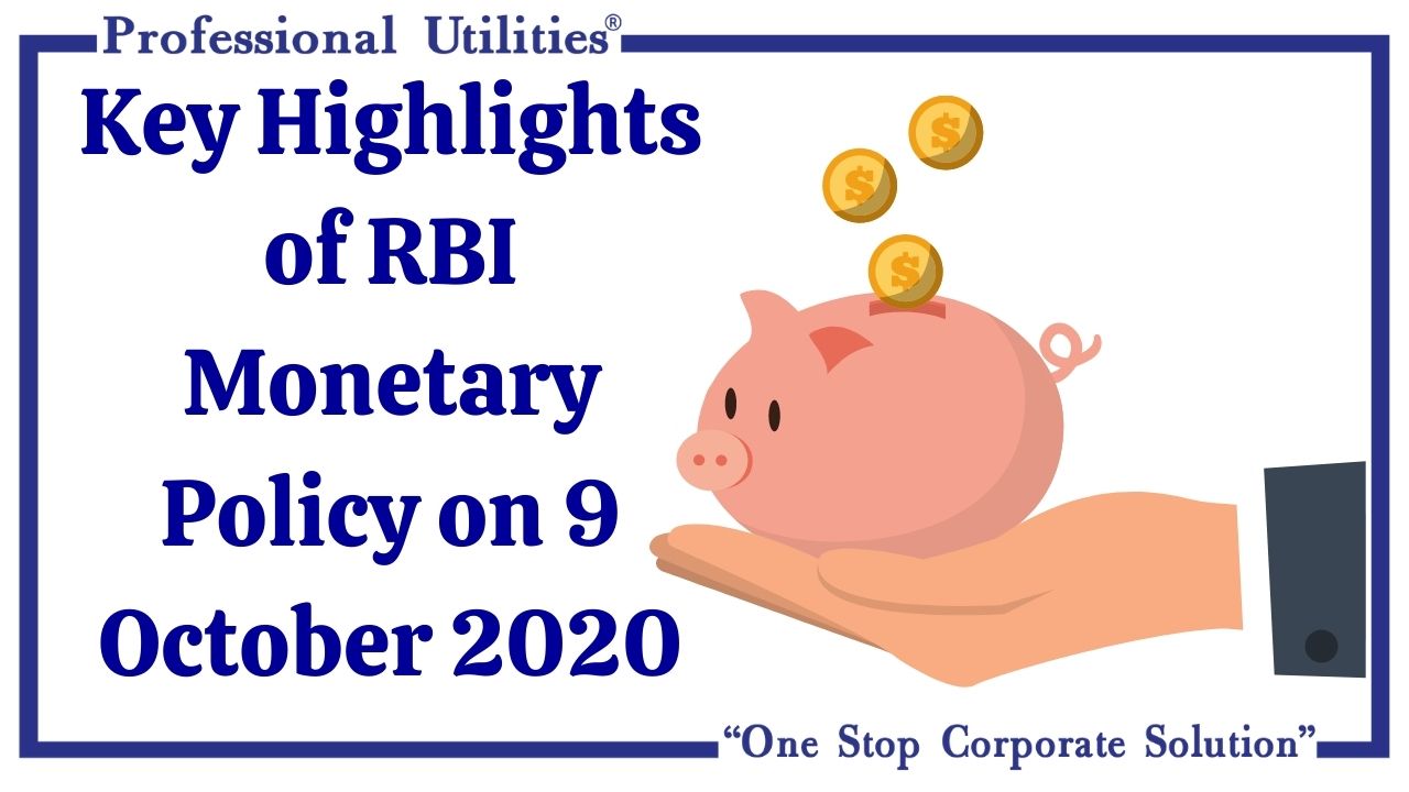 Key Highlights-RBI Monetary Policy | Professional Utilities