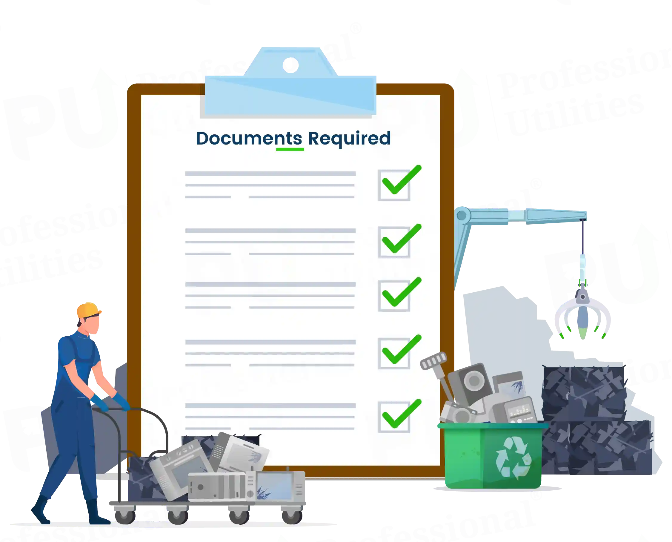 Documents are required for the E-waste scrap license