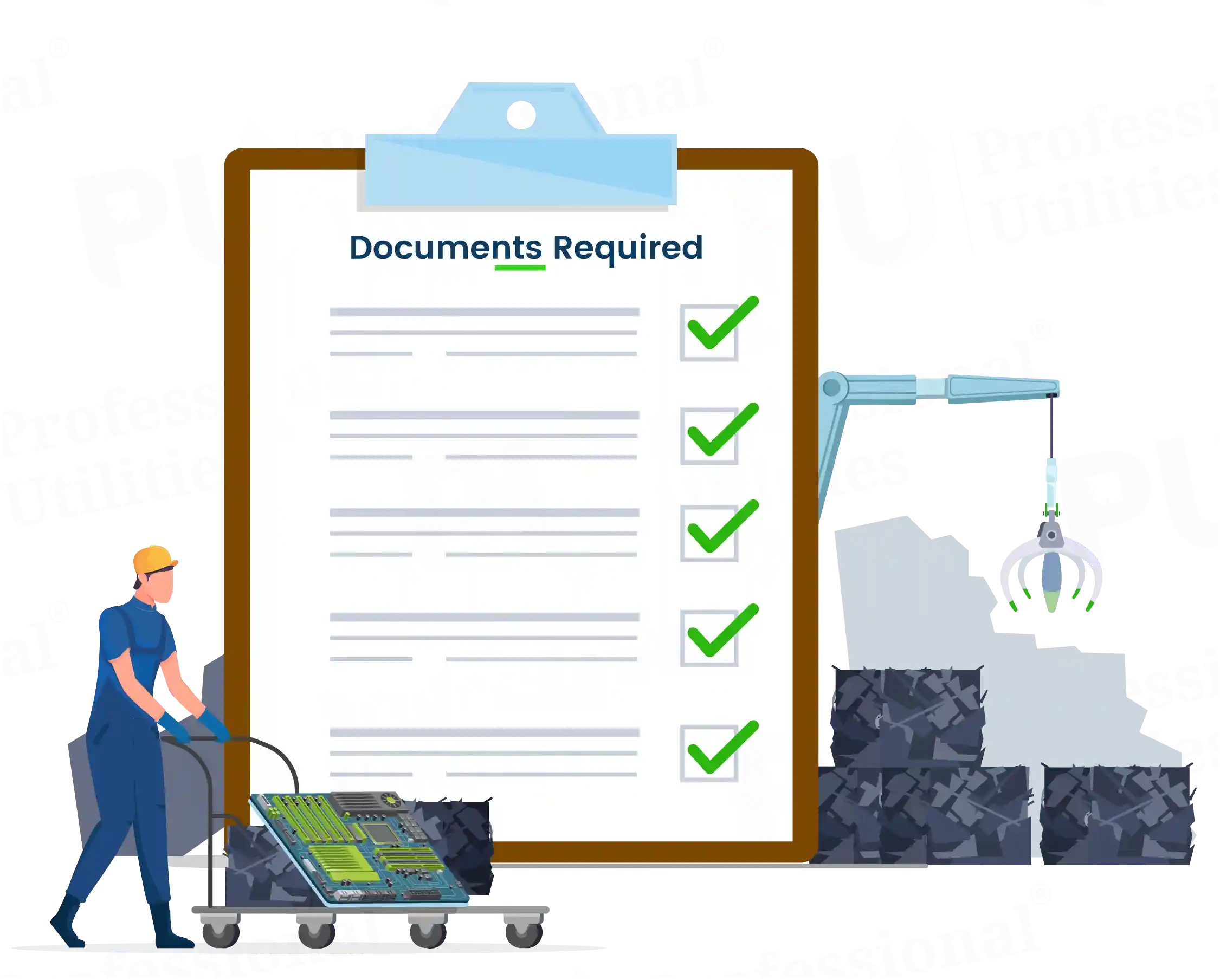 Documents are required for the Electrical waste scrap license